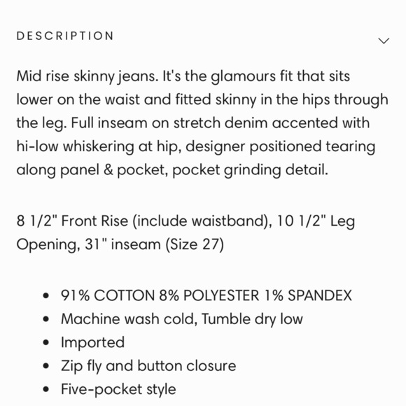 DEAR JOHN JOYRICH MID RISE SKINNY JEANS PATHWAY
SIZE 28 - Picture 4 of 5